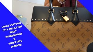 LOUIS VUITTON CITY MALLE FIRST IMPRESSIONS amp WHAT FITS INSIDE [upl. by Anahgem]