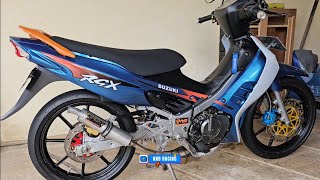 Review Satria Hiu 2 Tak Pakai Knalpot Kolong dan Porting Harian satria satria2tak modified [upl. by Daniel]