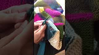 2 Mitered Square Blanket changing colors with the magic knot [upl. by Mackay]