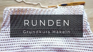 Grundkurs häkeln  in Runden arbeiten [upl. by Margareta]