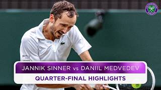 Medvedev wins marathon  Daniil Medvedev vs Jannik Sinner  Highlights  Wimbledon 2024 [upl. by Anitan]