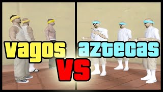 Varrios Los Aztecas VS Vagos  Aztecas Vs Vagos  GTA San Andreas  Gang Wars [upl. by Witte]