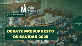 Marta Carmona y Mariana Arce Presupuesto Sanidad 2025 [upl. by Anawik]