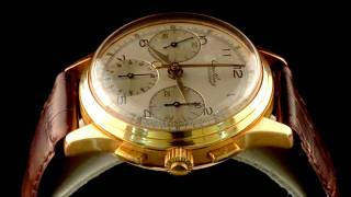 An 18ct Gold Breitling Duograph Wrist Watch Circa 1945 [upl. by Joab]