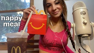 ASMR Eating McDonald’s Happy Meal [upl. by Yunick]