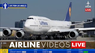 🔴LIVE Exciting LAX Airport Action  UpClose Shots and Thunderous Sounds [upl. by Zoes688]