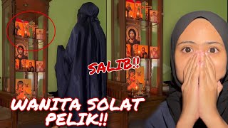 VIRAL WANITA SOLAT PELIK TELEKUNG HITAM ‼️ MENGADAP SALIB [upl. by Arries]