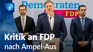 Empörung bei SPD und Grünen nach Berichten über FDPPläne für AmpelAus [upl. by Angel]