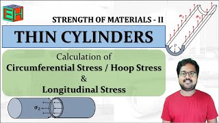 41 Thin Cylinders  Hoop Stress Longitudinal Stress  SM2  Education in Hands  JNTUH [upl. by Hannahc416]