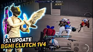 NEW 31 UPDATE BGMI CLUTCH 1V4 [upl. by Idram]