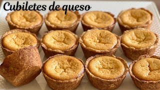 CUBILETES DE QUESO  RECETA FÁCIL Y RÁPIDA  POSTRES CON IXCHEL [upl. by Waxler]