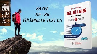 LİMİT YAYINLARI  LİMİT KRONOMETRE DİL BİLGİSİ SB  FİİLİMSİ TEST 05 [upl. by Novla519]