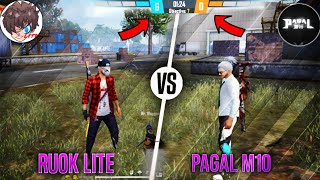 PAGAL M10 Vs RUOK LITE 😱  1Vs1 CLASH SQUAD [upl. by Aivin221]