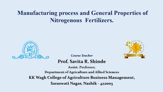 Manufacturing process and General Properties of Nitrogenous Fertilizers [upl. by Tj473]