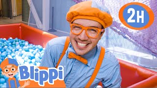 Blippi Has a Fun Day at the Childrens Museum  2 HOURS OF BLIPPI TOYS  Educational Videos for Kids [upl. by Malcolm]