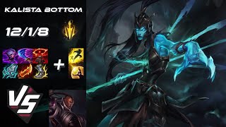 BOTTOM Kalista vs Lucian  EU Grandmaster Patch 1421 [upl. by Anirtac]