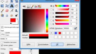 Gimp  Besondere Schriftarten und Textverarbeitung [upl. by Ringe111]