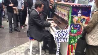 Luciano Claude Street Piano  Paseo Ahumada Chopin Heroic Polonaise Polonesa heroica [upl. by Molini]