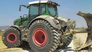 Fendt 824 Vario Diesel Tractor  1 Metre Deep Plough [upl. by Enrahs]