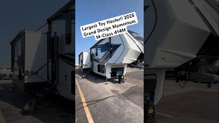 Largest Toy Hauler Fifth Wheel 2025 Grand Design Momentum MClass 414M Over 46’ [upl. by Ynohtna]