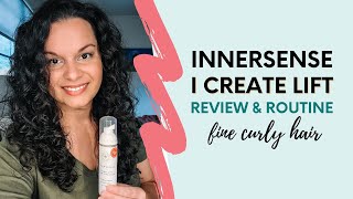 Innersense I Create Lift Volumizing Foam Review amp Demo On Fine Curly Hair [upl. by Imar]