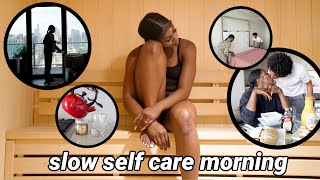 MY SELF CARE MORNING ROUTINE Self Care Hygiene Sauna Chores Planning  Relax and Recharge [upl. by Otsuj]