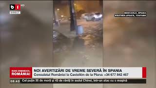 NOI AVERTIZĂRI DE VREME SEVERĂ ÎN SPANIAȘtiri B1TV13 nov 2024 [upl. by Lebasy]