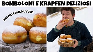 BOMBOLONI ALLA CREMA E KRAPFEN la ricetta di casa mia infallibile e deliziosa  Davide Zambelli [upl. by Aiduan]