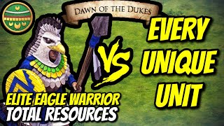 Elite Eagle Warrior Aztecs vs EVERY UNIQUE UNIT Total Resources  AoE II Definitive Edition [upl. by Joris]