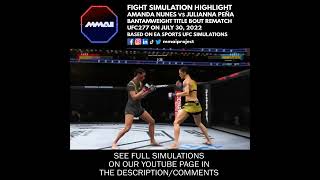 🇺🇸🇧🇷👊🎮 UFC 277 Julianna Peña Amanda Nunes 2 BW Championship Fight Simulation Highlight shorts [upl. by Kirsti115]