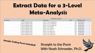 How To Extract Data for Three Level MetaAnalysis Applied Example [upl. by Pastelki]