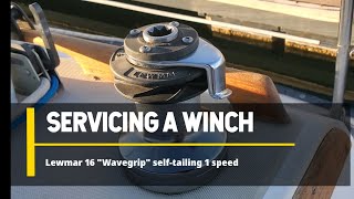 Lewmar Wavegrip Self Tailing Winch Servicing and Pawls Spring Replacement [upl. by Alison419]