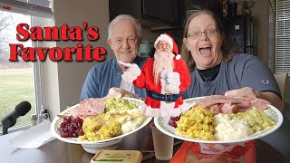 Have Christmas Dinner with George and Penny mukbang christmasmukbang christmasdinner [upl. by Jehiah]