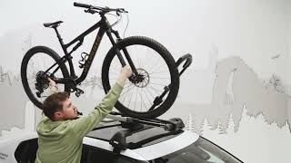 Thule Bike Rack Installation  Roof Thule Upride 599001  Bike Carbon [upl. by Yrebmik213]