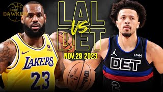 Los Angeles Lakers vs Detroit Pistons Full Game Highlights  Nov 29 2023  FreeDawkins [upl. by Belloir]