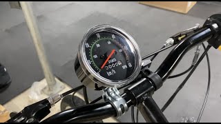 Old School Style Bike Speedometer Motorized Bike [upl. by Siger900]