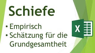 Schiefe in Excel berechnen  Daten analysieren in Excel 6 [upl. by Ylimme]