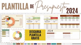 PLANTILLA DE PRESUPUESTO EXCEL ¿Cómo manejar el dinero en el 2024  Armar un presupuesto anual 💰 [upl. by Verna]