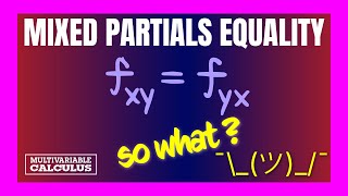 MIXED PARTIALS EQUALITY Theorem  aka Clairauts theorem  Why should I care HANDSON [upl. by Kcirdnek307]