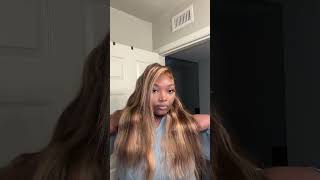 Part 2 Styling 13x4 Transparent Lace 427 Fall Color Wig  Half Up Half Down Tutorial [upl. by Lovich]