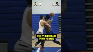 Tatum vs Embiid 1v1 got INTENSE😤 [upl. by Teferi]