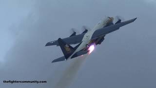 Blue Angeles C130 quotFat Albertquot almost vertical rocket assisted takeoff [upl. by Ewold]