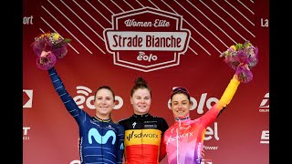 Lotte Kopecky wins Strade Bianche 2022 [upl. by Nnylrats398]