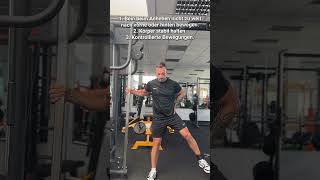 Adduktoren am Kabelzug Tutorial FDLC gym motivation coaching [upl. by Anilorac]