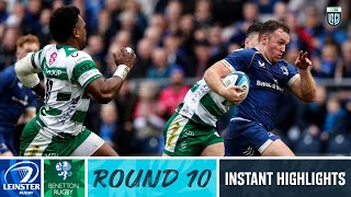 Leinster v Benetton Rugby  Instant Highlights  Round 10  URC 202324 [upl. by Verdi]