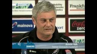 Eintracht Frankfurts Trainer Armin Veh nach dem Platzverweis in Düsseldorf [upl. by Annalise]