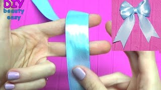 DIY crafts  How to Make Simple Easy Bow Ribbon Hair Bow Tutorial  DIY beauty and easy [upl. by Waylen]