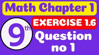 Class 9th Math Chapter 1  Exercise 16 Q 1 9th Class Math Chapter 1  Exercise 16 [upl. by Munford]