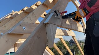 Mansard roof frame alone woodworking roof [upl. by Sadick941]