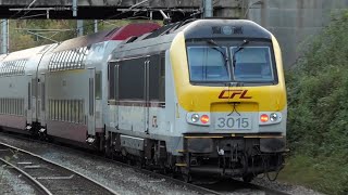 Belgium CFL Class 3000 electric locomotives working passenger services at Athus [upl. by Alinna145]